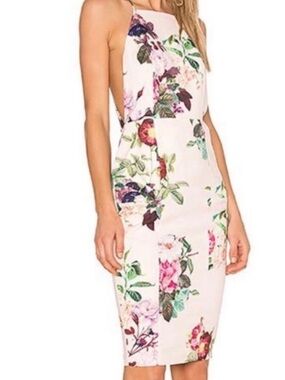 Saks Fifth Avenue Airlie floral pink dress size 6